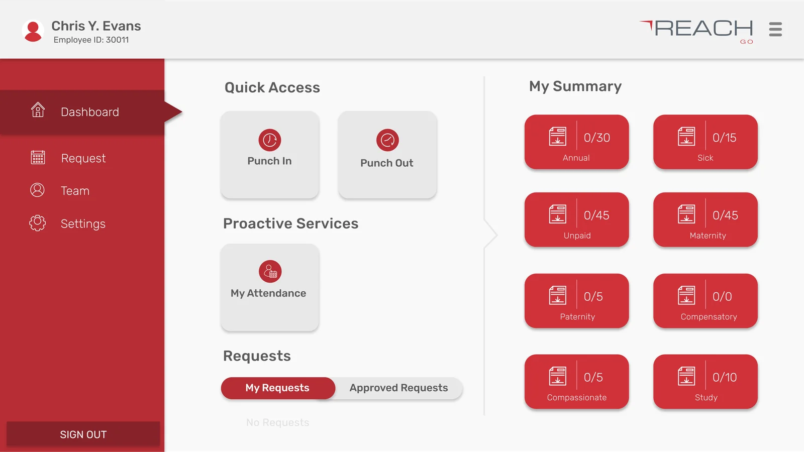Reach Go Desktop Interface